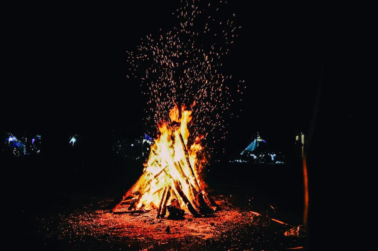 Bonfire at night