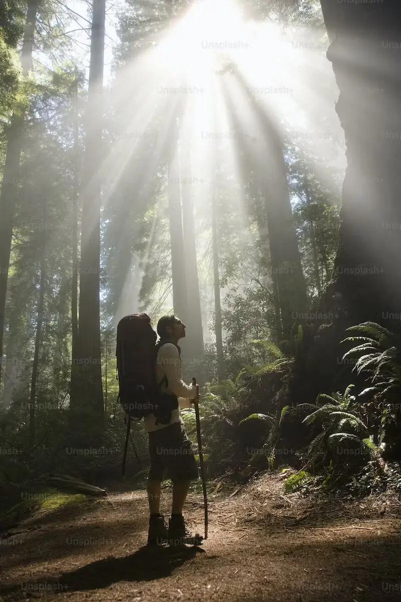 Man hiking